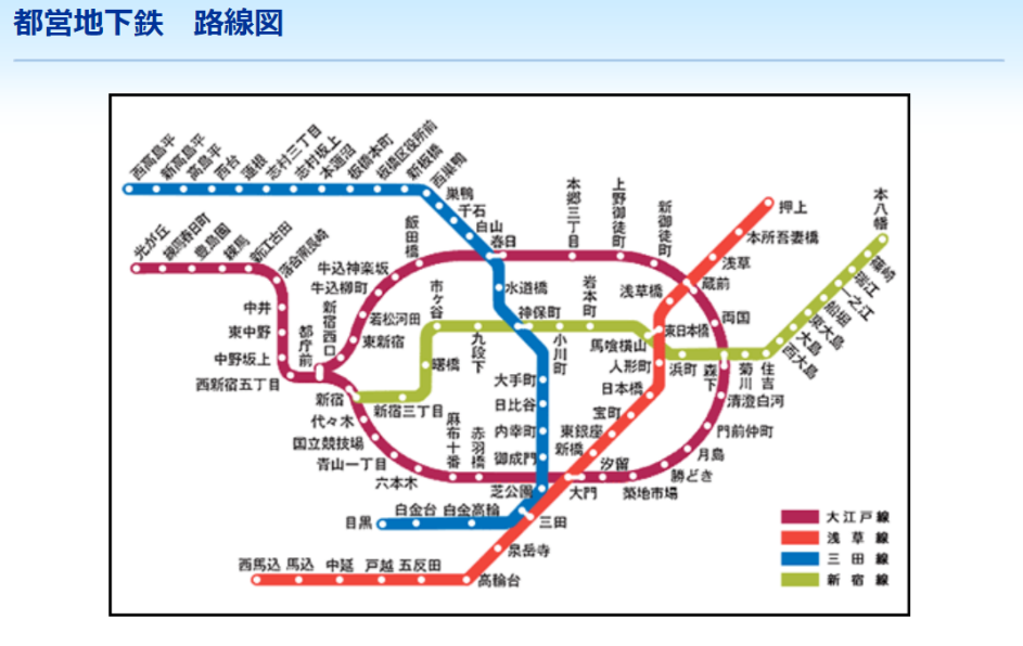 都営地下鉄路線図