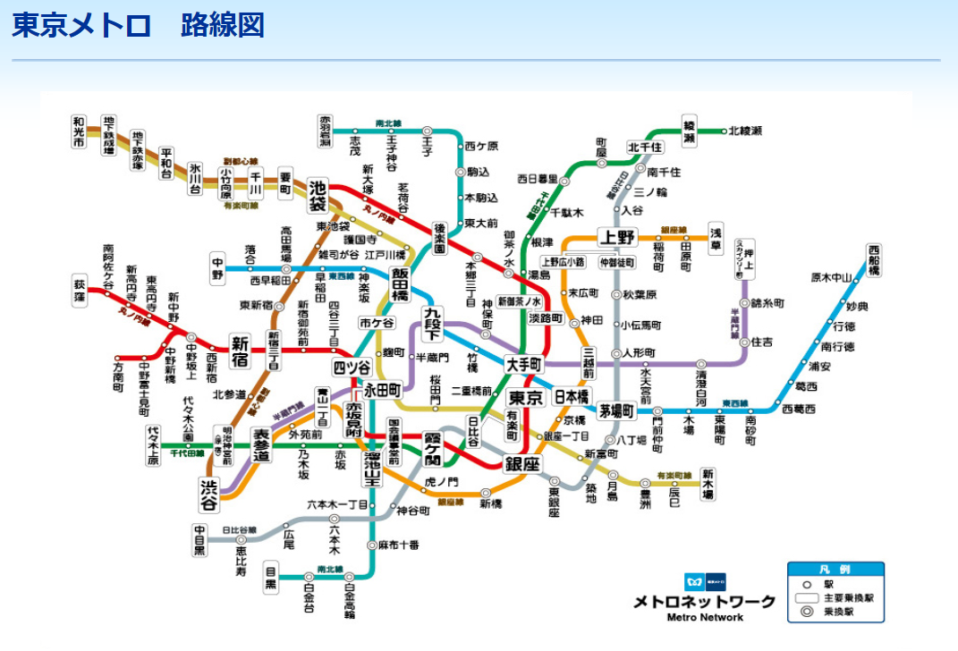 東京メトロ路線図