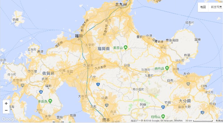 WiMAXエリア（福岡）